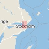 Karta som med röd fyrkant ramar in Häggvik, Sollentuna, Stockholms län