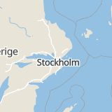 Karta som med röd fyrkant ramar in Skälby, Solbergsvägen, Upplands Väsby, Stockholms län