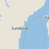 Karta som med röd fyrkant ramar in Brännan, Härnösand, Västernorrlands län