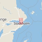 Karta som med röd fyrkant ramar in Fresta, Vallentunavägen, Upplands väsby, Stockholms län