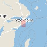Karta som med röd fyrkant ramar in Hemfosa, Haninge, Stockholms län