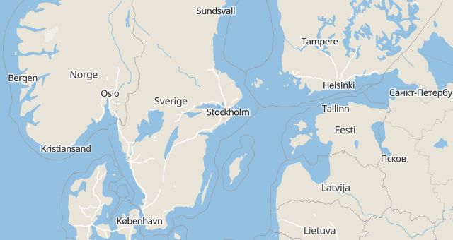 Karta som med röd fyrkant ramar in Hemfosa, Haninge, Stockholms län