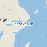 Karta som med röd fyrkant ramar in Vreten, Solna, Stockholms län