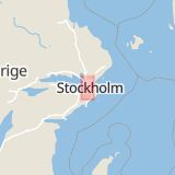 Karta som med röd fyrkant ramar in Äppelviken, Alviksvägen, Klövervägen, Stockholm, Stockholms län