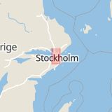 Karta som med röd fyrkant ramar in Ulriksdal, Helenelund, Solna, Stockholms län