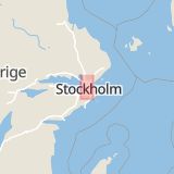 Karta som med röd fyrkant ramar in Solna Centrum, Solna, Stockholms län