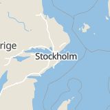 Karta som med röd fyrkant ramar in Solna Centrum, Solna, Stockholms län