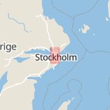 Karta som med röd fyrkant ramar in Ulriksdal, Solna, Stockholms län