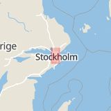 Karta som med röd fyrkant ramar in Solna Station, Tvärbanan, Solna, Stockholms län