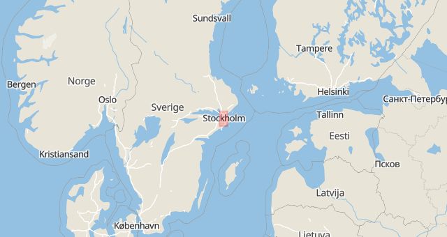 Karta som med röd fyrkant ramar in Årstabron, Stockholm, Stockholms län