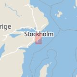 Karta som med röd fyrkant ramar in Södertäljevägen, Tungelstavägen, Haninge, Stockholms län