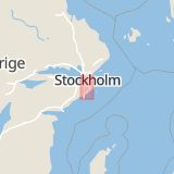 Karta som med röd fyrkant ramar in Ådravägen, Haningeleden, Haninge, Stockholms län
