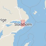 Karta som med röd fyrkant ramar in Roslags Näsby, Lahällsviadukten, Täby, Stockholms län