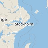 Karta som med röd fyrkant ramar in Centralbron, Riddarholmen, Stockholm, Stockholms län