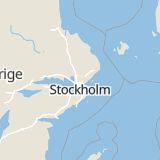 Karta som med röd fyrkant ramar in Kyrkvägen, Vallentuna, Stockholms län