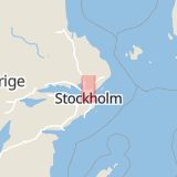 Karta som med röd fyrkant ramar in Stockholmsvägen, Bällsta, Vallentuna, Stockholms län