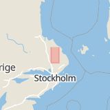 Karta som med röd fyrkant ramar in Församlingsgården, Prästgårdsvägen, Alunda, Östhammar, Uppsala län