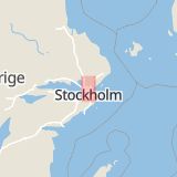 Karta som med röd fyrkant ramar in Marknadsvägen, Täby, Stockholms län