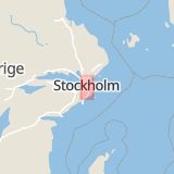 Karta som med röd fyrkant ramar in Gamla Enskede, Sandsborg, Stockholm, Stockholms län