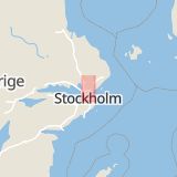 Karta som med röd fyrkant ramar in Arningevägen, Vallentuna, Stockholms län
