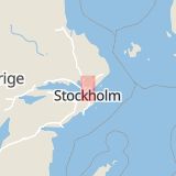 Karta som med röd fyrkant ramar in Enhagsvägen, Löttingelundsvägen, Täby, Stockholms län