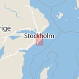 Karta som med röd fyrkant ramar in Jordbro, Dåntorpsvägen, Haninge, Stockholms län
