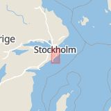 Karta som med röd fyrkant ramar in Björnvägen, Haninge, Stockholms län
