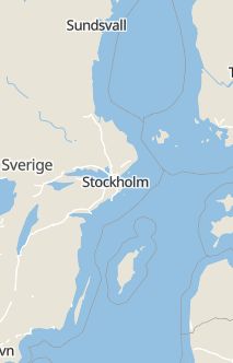 Översiktskarta som visar hela Sverige med en markör som visar ungefär var händelsen inträffat