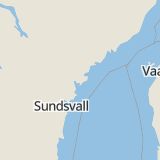 Karta som med röd fyrkant ramar in Kramfors, Skallsta, Västernorrlands län