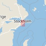Karta som med röd fyrkant ramar in Österport, Haninge, Stockholms län