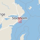 Karta som med röd fyrkant ramar in Jordbrolänken, Haninge, Stockholms län