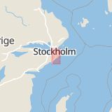 Karta som med röd fyrkant ramar in Haninge, Nynäshamn, Stockholms län