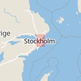Karta som med röd fyrkant ramar in Södra Kungsvägen, Gångsätra, Lidingö, Stockholms län