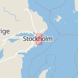Karta som med röd fyrkant ramar in Storängen, Nacka, Stockholms län