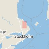 Karta som med röd fyrkant ramar in Sågargatan, Gimo, Östhammar, Uppsala län