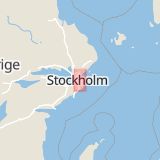 Karta som med röd fyrkant ramar in Nyckelviken, Nacka, Stockholms län