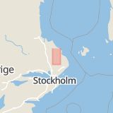 Karta som med röd fyrkant ramar in Ekeby, Östhammar, Uppsala län