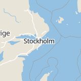 Karta som med röd fyrkant ramar in Högberga, Lidingö, Stockholms län