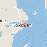 Karta som med röd fyrkant ramar in Vaxholmsvägen, Kulla Vägskäl, Svinningevägen, Österåker, Stockholms län