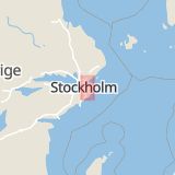 Karta som med röd fyrkant ramar in Skurubron, Björknäs, Stockholm, Värmdöleden, Nacka, Stockholms län