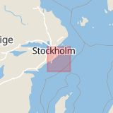 Karta som med röd fyrkant ramar in Tutviksvägen, Gudö, Häktet, Haninge, Stockholms län