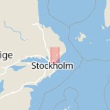 Karta som med röd fyrkant ramar in Rickeby, Vallentuna, Stockholms län