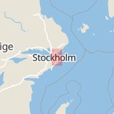 Karta som med röd fyrkant ramar in Kummelnäs, Skarpövägen, Nacka, Stockholms län