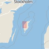 Karta som med röd fyrkant ramar in Vibble, Toftavägen, Gotlands län