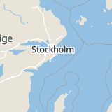 Karta som med röd fyrkant ramar in Gålö, Gålövägen, Haninge, Stockholms län