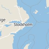 Karta som med röd fyrkant ramar in Tunvägen, Nacka, Stockholms län