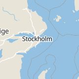 Karta som med röd fyrkant ramar in Saltsjöbaden, Igelboda, Nacka, Stockholms län