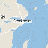 Karta som med röd fyrkant ramar in Gålö, Haninge, Stockholms län