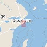 Karta som med röd fyrkant ramar in Gålö, Haninge, Stockholms län