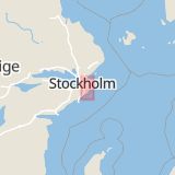 Karta som med röd fyrkant ramar in Gimmersta, Tyresö, Stockholms län